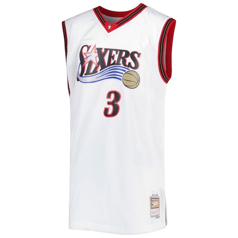 Allen Iverson Men's Sleeveless stitched Basketball Jersey White 1997-98