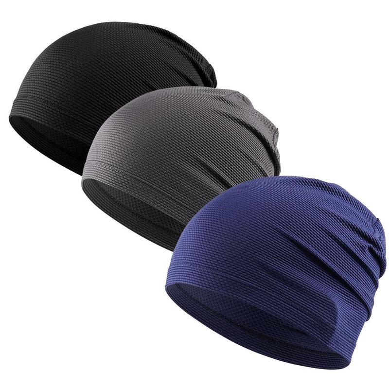 Outdoor Hat, 3 Counts set Breathable Ice Cool Quick-drying Stacking Cap, Cycling Cap, Sports Accessories for Travel Running Cycling Hiking Men Women, Christmas Gift