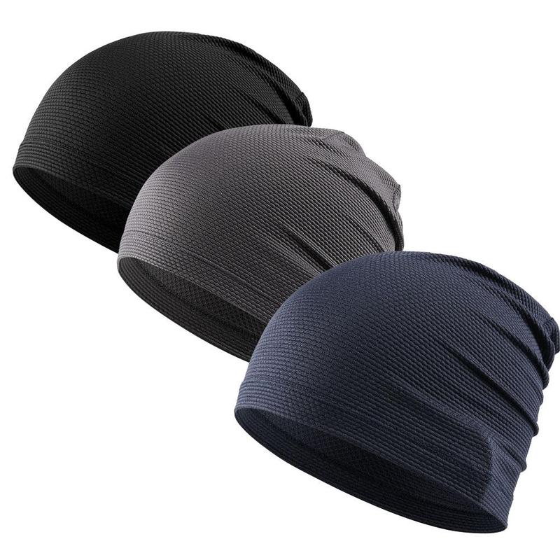 Outdoor Hat, 3 Counts set Breathable Ice Cool Quick-drying Stacking Cap, Cycling Cap, Sports Accessories for Travel Running Cycling Hiking Men Women, Christmas Gift