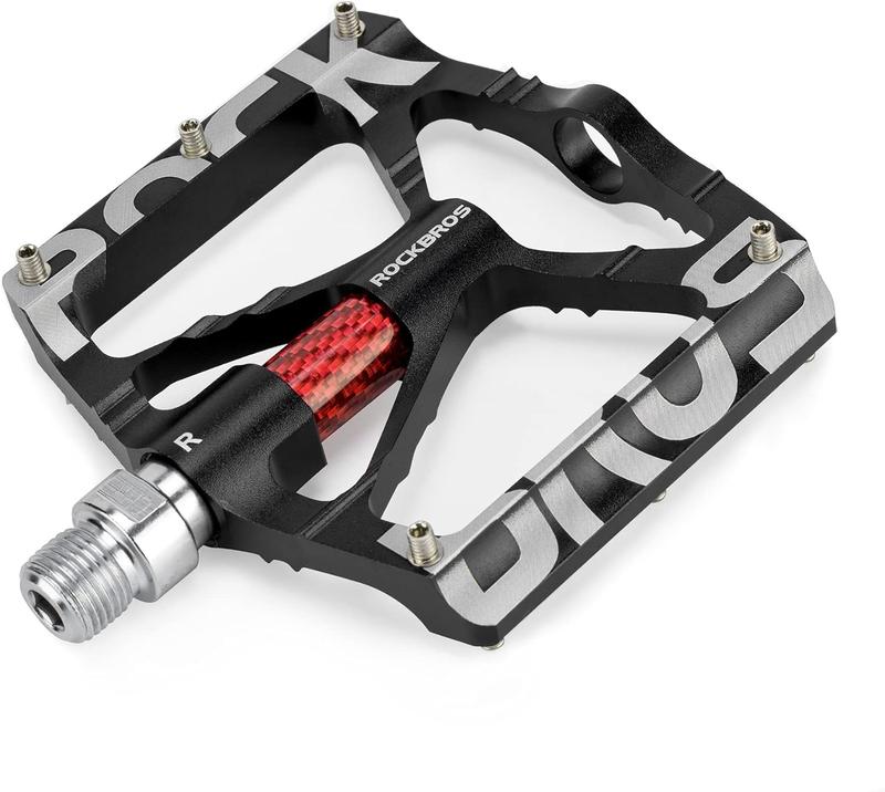 ROCKBROS Mountain Bike Pedals MTB BMX Pedals CNC Non-Slip Lightweight Aluminum Alloy Bicycle Pedals 9 16