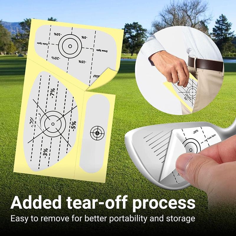 Golf Impact Tape Labels, Self-Teaching Sweet Spot and Consistency Analysis, Improve Golf Swing Accuracy and Distance, Golf Club Impact Stickers 3-in-1 Set