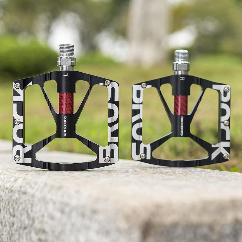 ROCKBROS Mountain Bike Pedals MTB BMX Pedals CNC Non-Slip Lightweight Aluminum Alloy Bicycle Pedals 9 16