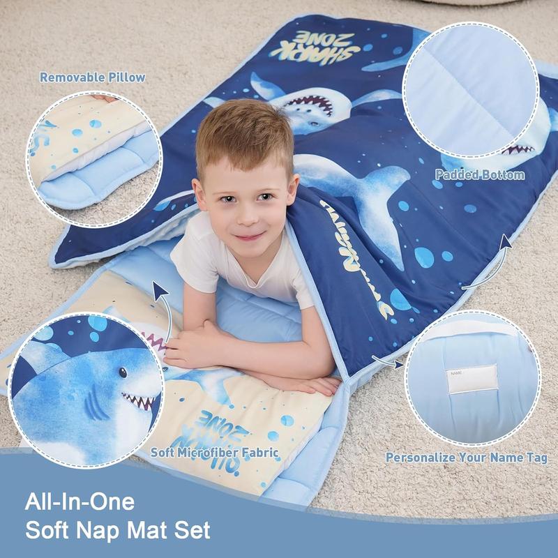 Extra Large Nap mat, Sleeping Bag with Removable Pillow, Measures 53 x 21 x 1.5 Inches, Sleeping Mat