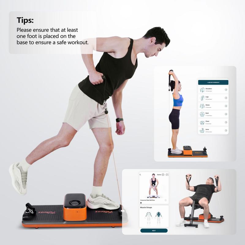 Unitop All-in-one fitness station: Multi-functional Compact Strength Station, Space-saving, Full-body Muscle Workout