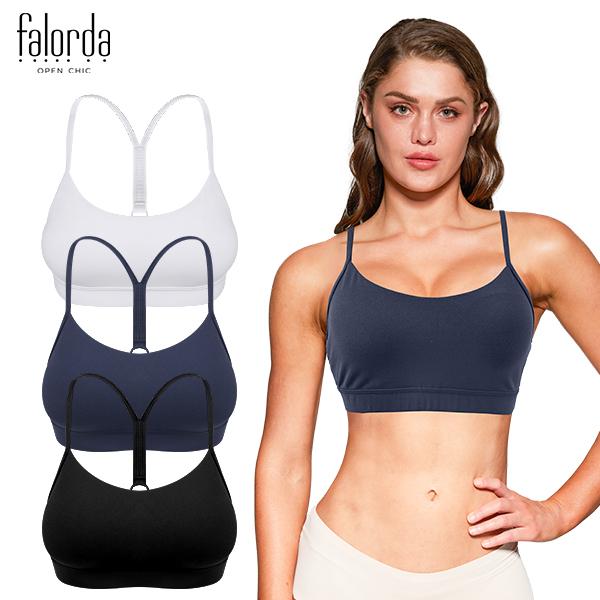 Falorda Workout Crop Tank Top for Women Racerback Yoga Tank Tops Athletic Sports Shirts Removable Pad Spaghetti straps Exercise Undershirts