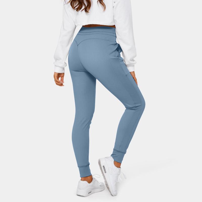 Halara Softlyzero™ Airy High Waisted Drawstring Side Pocket Plain Cool Touch Full Length Joggers-UPF50+