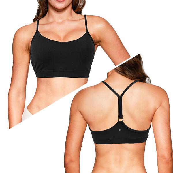 Falorda Workout Crop Tank Top for Women Racerback Yoga Tank Tops Athletic Sports Shirts Removable Pad Spaghetti straps Exercise Undershirts