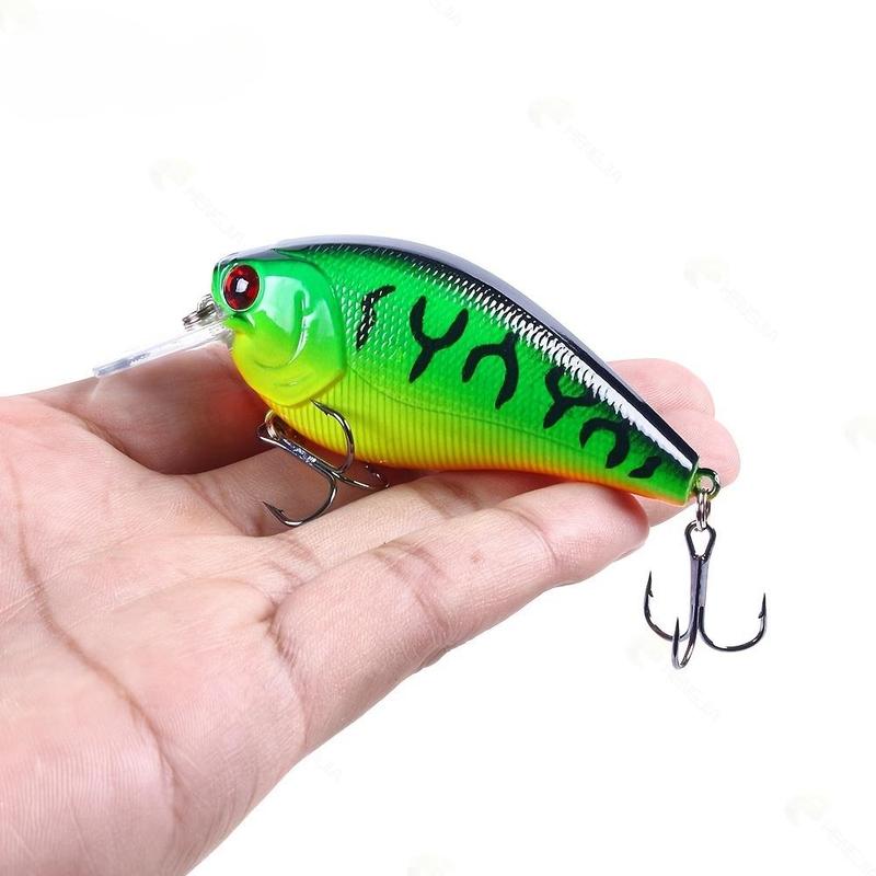 Artificial Fishing Lure, 6 Counts Shallow Diving Crankbait Lures, High-quality Artificial Wobbler Hard Baits for Catching More Bass & Pike