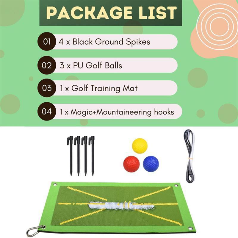 Golf Training Mat, 1 Count Golf Swing Practice Pad, Swing Detection Batting Mat, Indoor Outdoor Golf Training Equipment