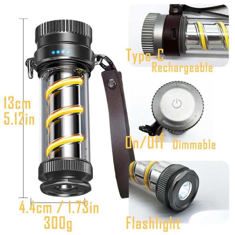 LED Lantern Rechargeable, Edison Light Stick, Camping Lights with 4 Light Modes, 3 Colors COB Light Camp Lamp Portable  Lantern Flashlight for Power Outages Hurricane Emergency Hiking