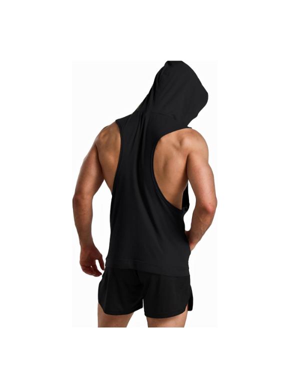 GYM REVOLUTION Men's Workout Sleeveless Shirts Muscle Hooded Tank Gym Fitness Quick Dry Sleeveless Hoodies