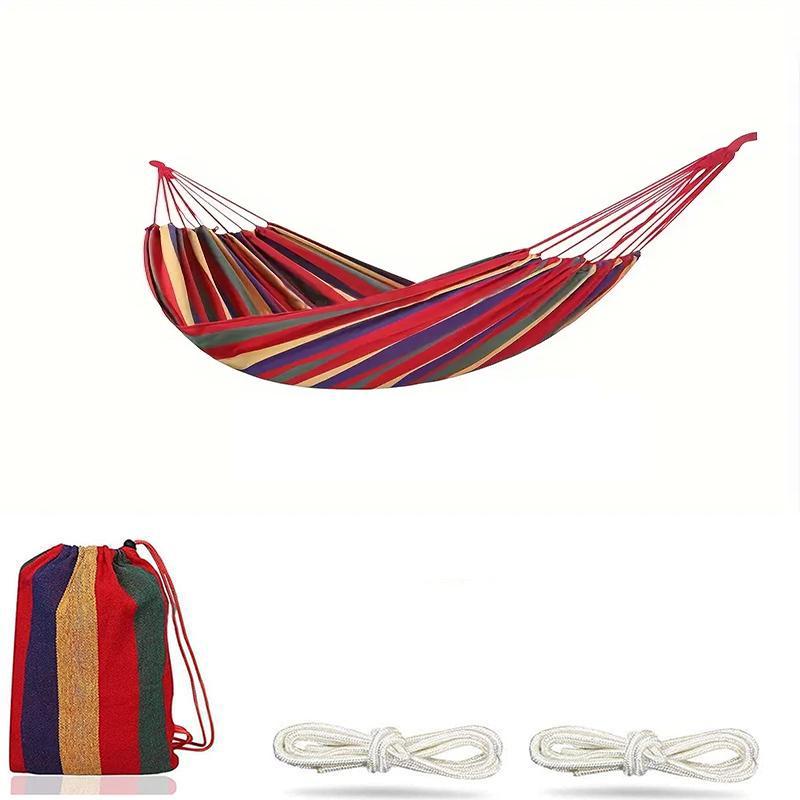 Outdoor Garden Camping Hammock with Straps, Durable Hanging Bed, Can Hold 450lbs, Portable Hammock with Travel Bag, Perfect for Outdoor Indoor Patio Backyard Camping, Camping Accessories