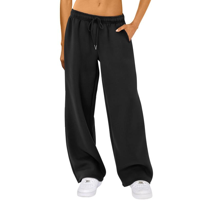 Wide Leg Sweatpants for Women Elastic High Waisted Baggy Sweat Pants Teen Girls Oversized Straight Leg Sweatpants