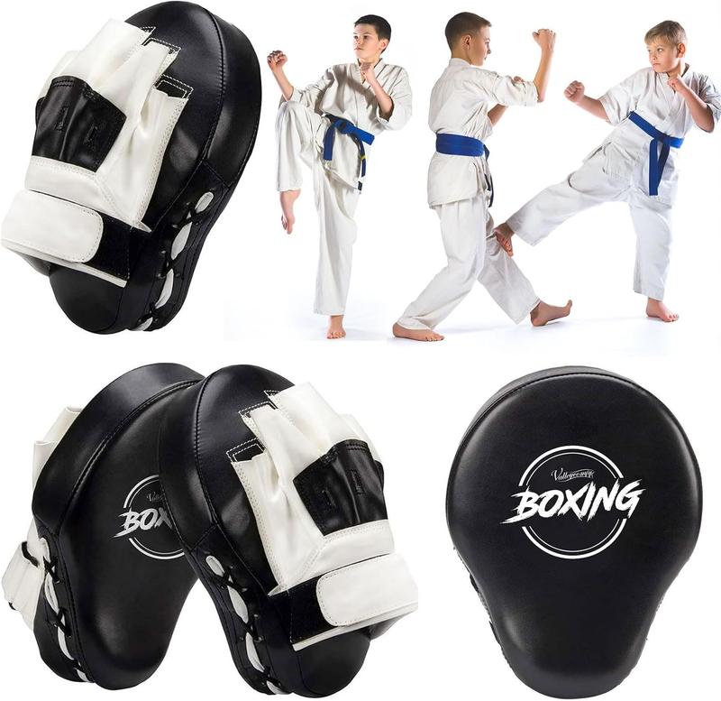 Valleycomfy Boxing Curved Focus Punching Mitts- Leatherette Training Hand Pads