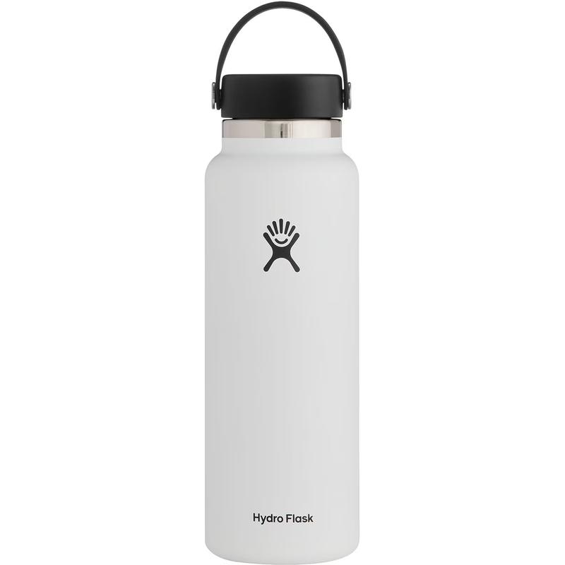 Hydro Flask 40oz Wide Mouth Flex Cap Water Bottle Color: White