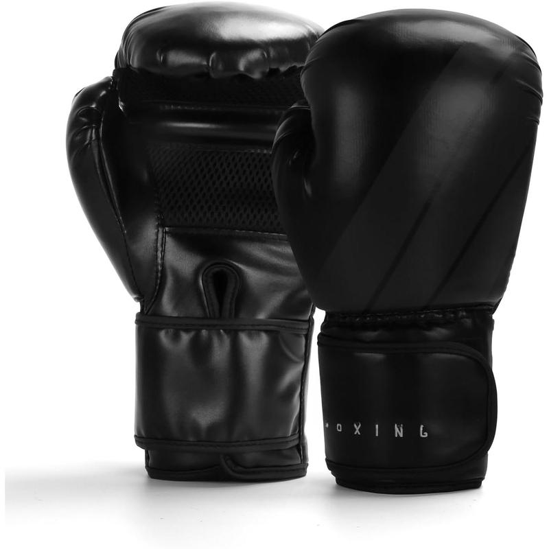 Boxing Gloves 16oz, Boxing  Gloves Men Women, Muay Thai, MMA, Kickboxing Gloves, Adult Heavy Punching Bag Gloves, Leather Sparring Gloves, Boxing , Black