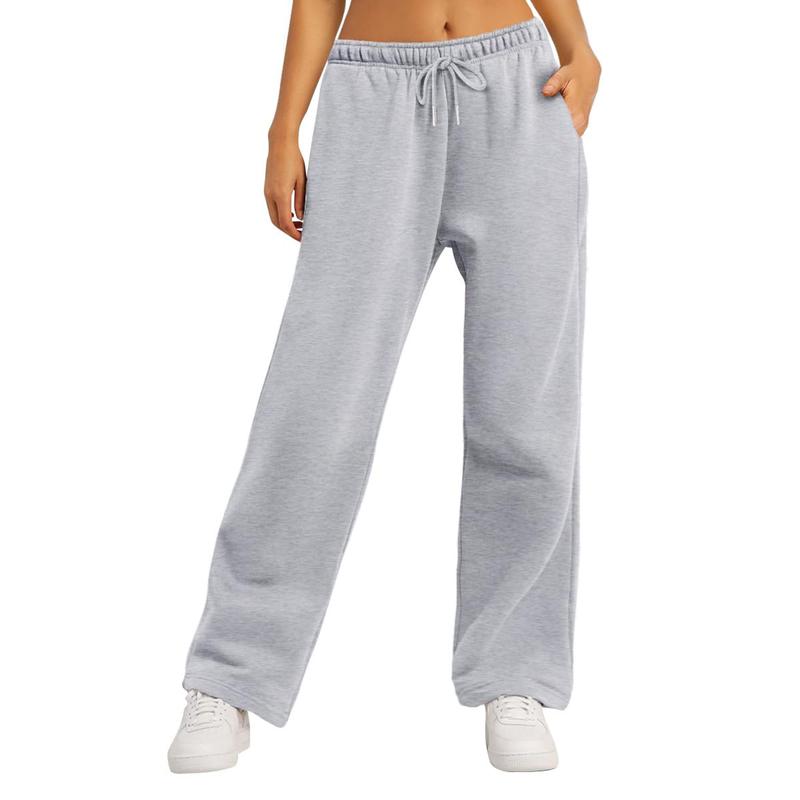 Wide Leg Sweatpants for Women Elastic High Waisted Baggy Sweat Pants Teen Girls Oversized Straight Leg Sweatpants