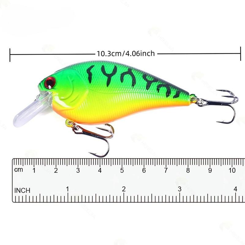 Artificial Fishing Lure, 6 Counts Shallow Diving Crankbait Lures, High-quality Artificial Wobbler Hard Baits for Catching More Bass & Pike