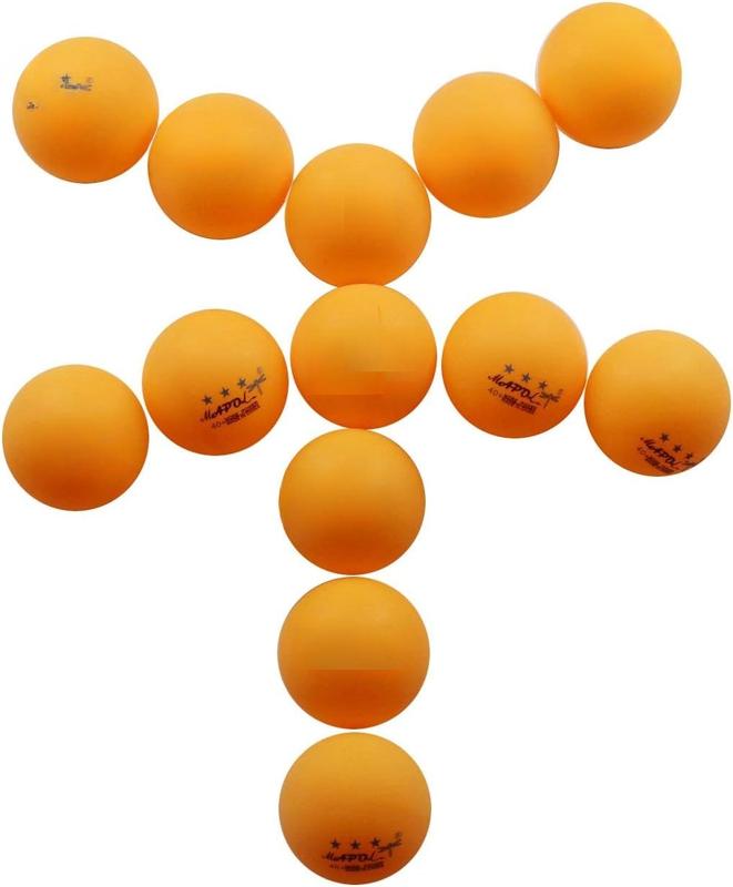 50- Pack Orange 3-Star Premium Ping Pong Balls Bulk,Advanced  Table Tennis Ball