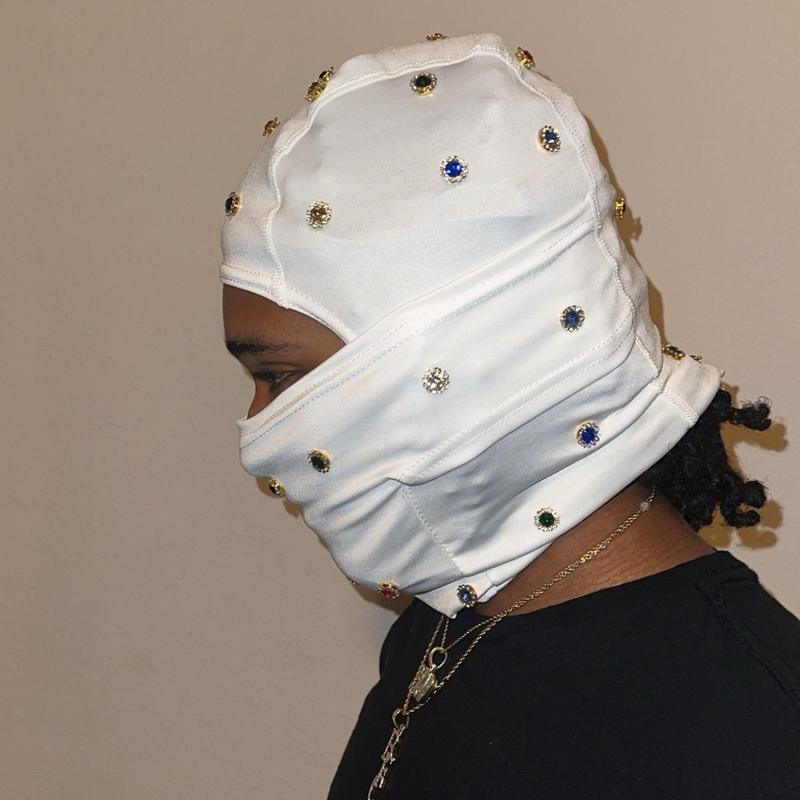 Ice white ski mask