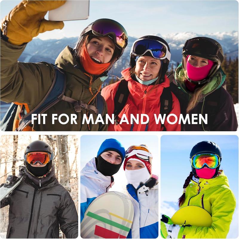 Balaclava Ski Mask for Adult, Full Face Mask Winter Fleece Thermal Cold Weather Outdoors Cover for Men Women 2 Packs