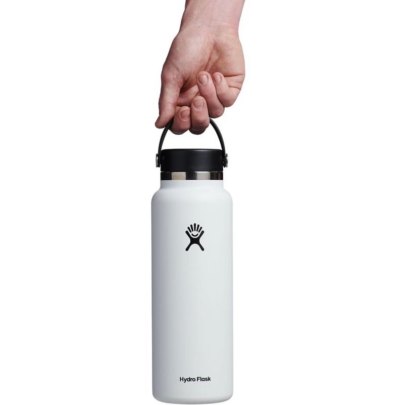 Hydro Flask 40oz Wide Mouth Flex Cap Water Bottle Color: White