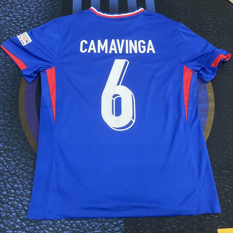 Soccer Jersey  Player Version Loose Fit #8 Tchouameni #6 Camavinga France