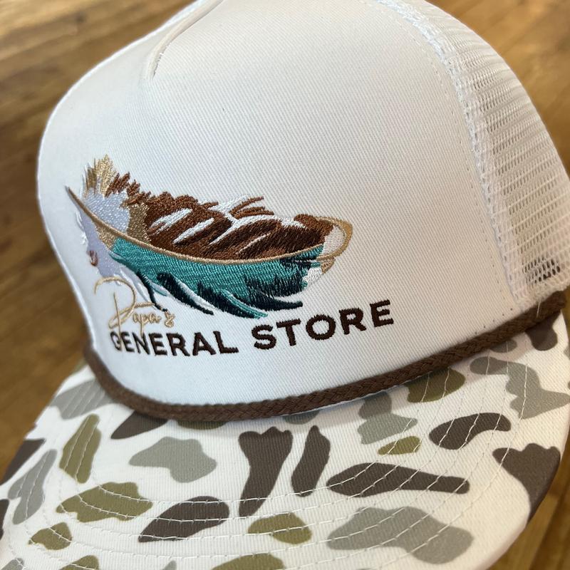 PGS Mallard Feather White Camo Rope Hat