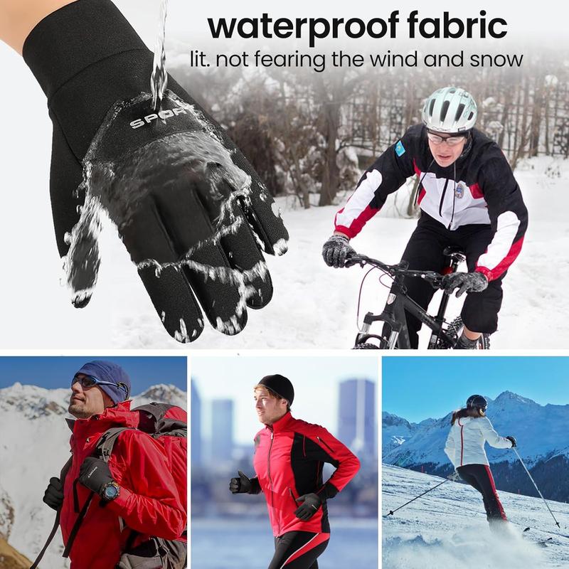 Men's and Women's Winter Windproof  Warm Touch Screen Gloves for Fitness Running Cycling