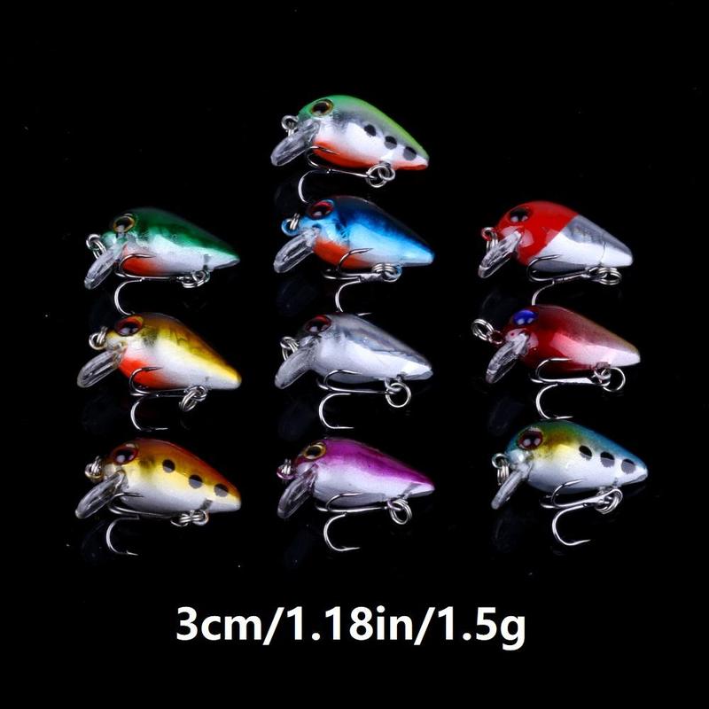 Durable Artificial Fishing Lure, 56pcs set Mixed Color & Shape Fishing Lure with Hook, Durable Mixed Fishing Baits for Outdoor Fishing Christmas Gifts, Fishing Gifts for Men