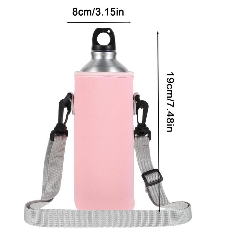 Portable Water Bottle Bag with Strap, Large Capacity Outdoor Water Bottle Sleeve, Thickened Insulated Shoulder Bag for Outdoor Sports [without Water Bottles]