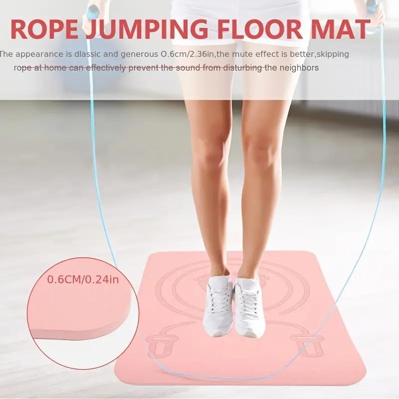 Indoor Noise Reduction Skipping Rope Floor Mat, 1 Count Non-slip Fitness Mat, Fitness Equipment for Home Gym, Gymtok