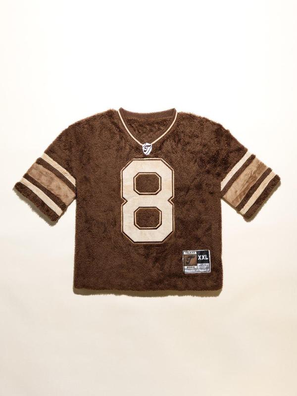 Fluffy Football Jersey - Teddy, Fur, Fuzzy, Soft, Cozy, Unisex