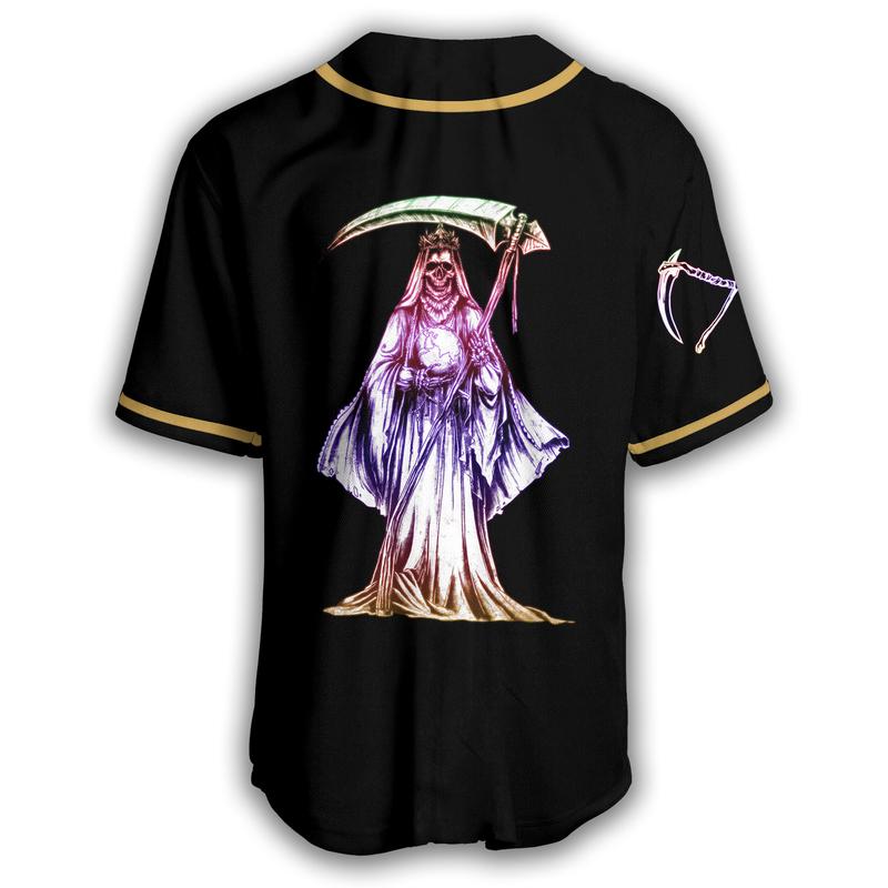 Santa Muerte Baseball Jersey Mexican Jersey Shirt Jersey For Him For Her Style Button Down