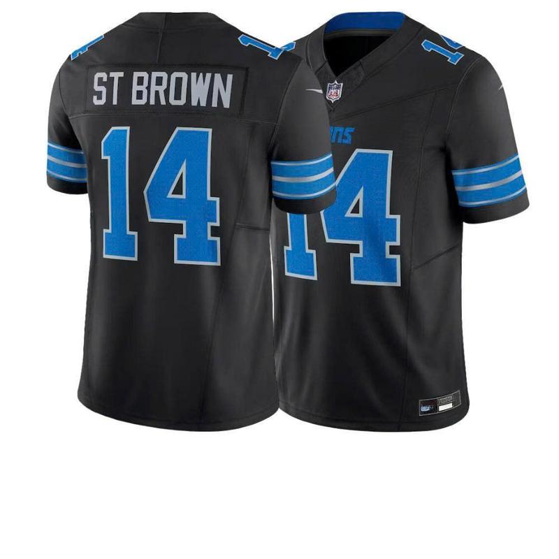 Men's S.T Brownn Black Detroitt Lionss Limited Jersey, home jersey, fan football jersey sports merchandise, gift for him