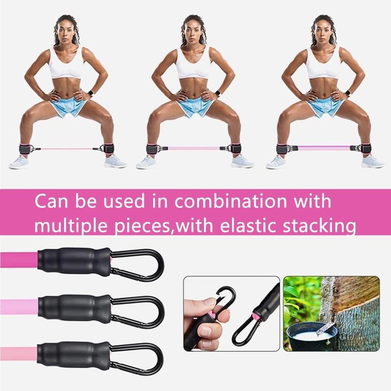 Ankle Resistance Bands with Cuffs, Keychain,Glutes Workout Equipment,Ankle Bands for Working Out, Butt Exercise for Women Legs and Glutes