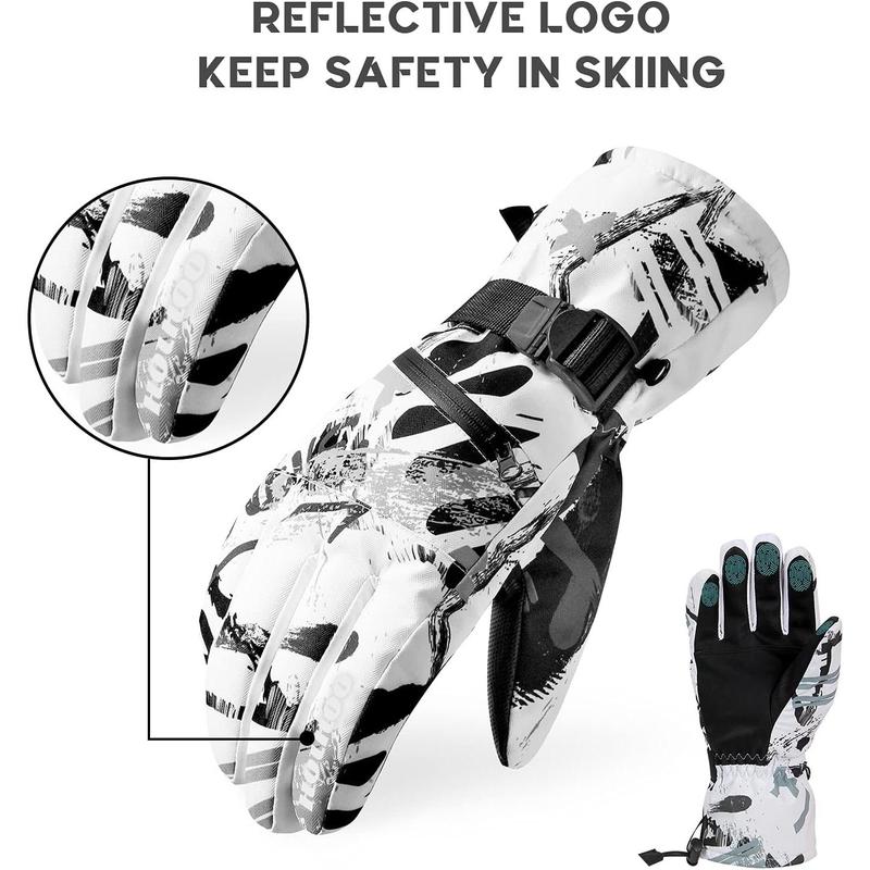 Ski Gloves, Waterproof Snow Gloves -30℉ Winter Gloves for Cold Weather Touchscreen Snowboard Gloves Warm for Men Women