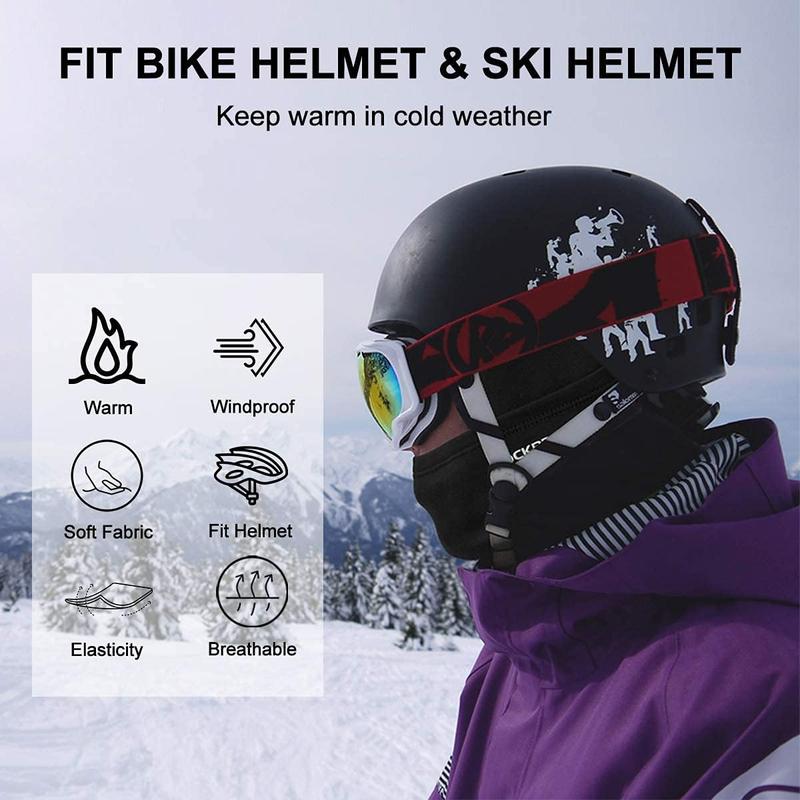 Men's cold weather balaclava, ski mask, windproof warm winter scarf mask, women's cycling neck warmer hood