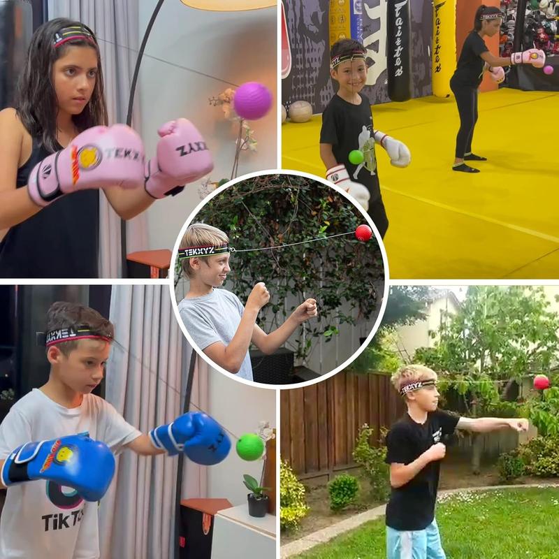 Boxing Reflex Ball, 2 Difficulty Levels Boxing Ball with Headband,  for Reaction, Agility, Punching Speed, Fight Skill and Hand Eye Coordination