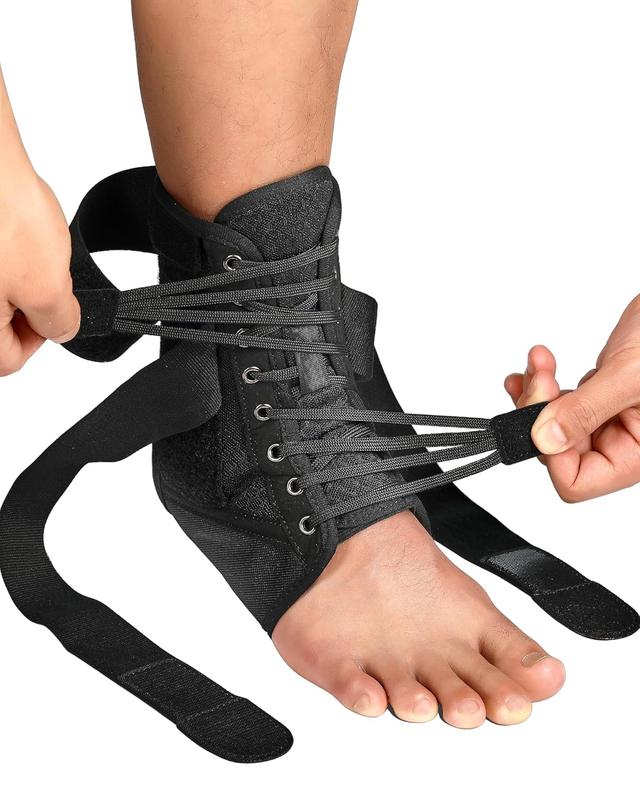 Stylish Ankle Sleeve for Men Women Adjustable Quick Lace Up Ankle Stabilizer for Basketball Volleyball Tennis - Comfortable Ankle Strap Easy to Put On and Stays Firm During Intense Play, 1 Pack fitness enthusiast