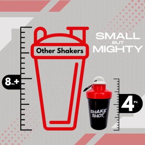 Shake Shot Bottle Black 4 oz -Mini Pre-workout & Supplement Bottle