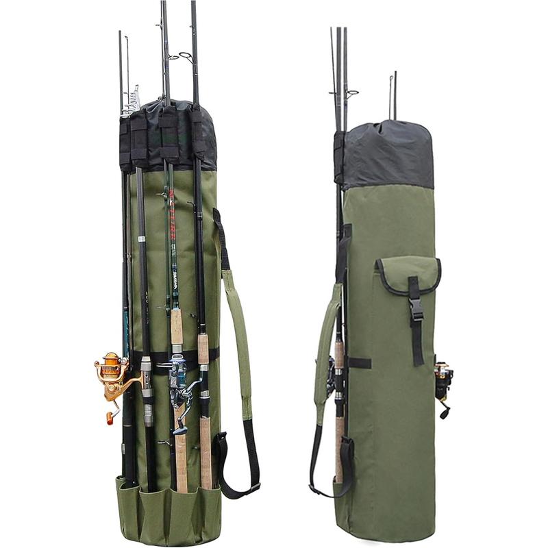 Fishing Rod Carrier Fishing Pole Bag Fishing Rod Case Fishing Bag Fishing Gear Equipment Fishing Rod Bag Travel Carry Case Large Capacity  Fishing Reel Bag Case Fishing Gifts for Men