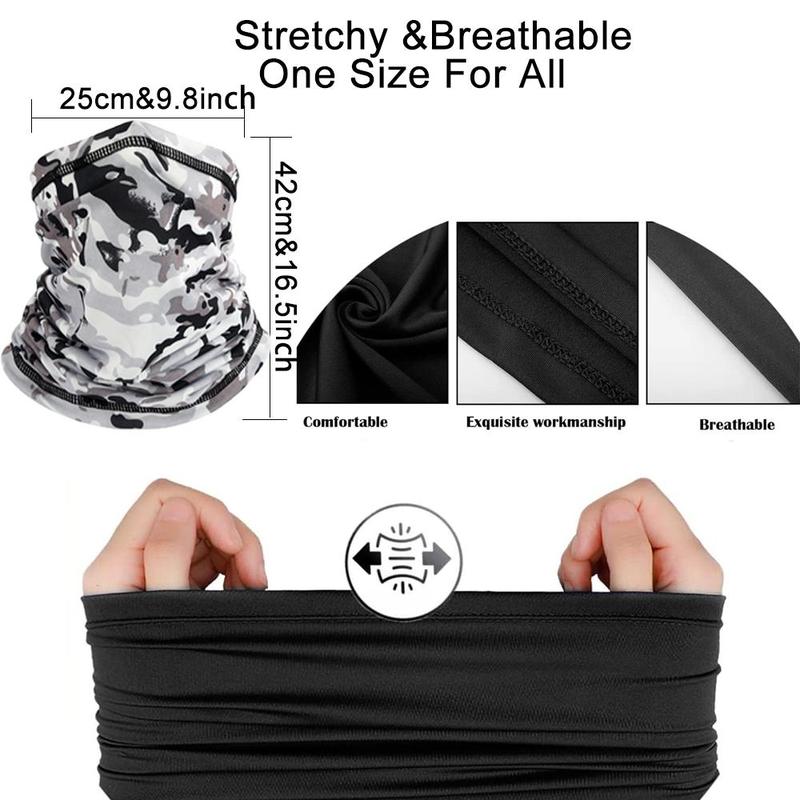 Multifunctional Neck Gaiter, 6 Counts Breathable Neck Scarf, Sun Protection Neck Gaiter, Sports Neck Gaiter for Cycling, Hiking, Climbing, Surfing