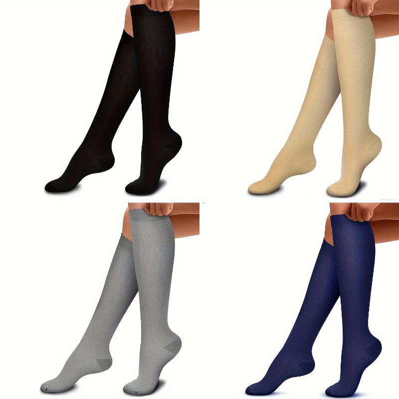 6 Pairs ComfortFit Compression Socks - Athletic Socks for Men and Women with Arch Support and Moisture-Wicking Fabric for Running, Cycling, Basketball, Football, Hiking and Outdoor Activities - Breathable, Anti-Fatigue, and Comfortable Spor