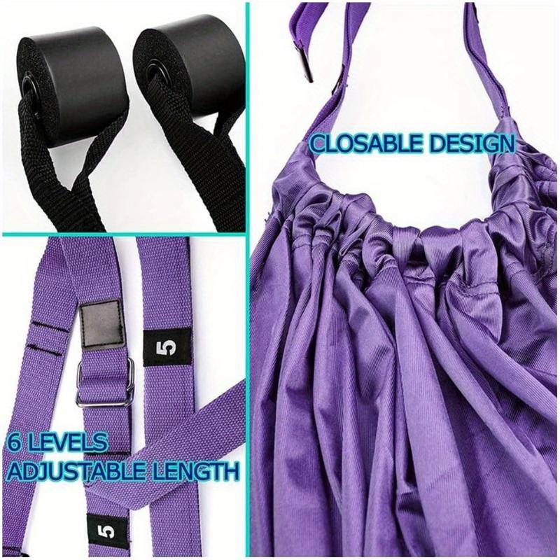 1pc Adjustable Aerial Yoga Strap, Yoga Swing Hammock for Stretching, Leg Pressing, Ballet, Dance, Gymnastics Training