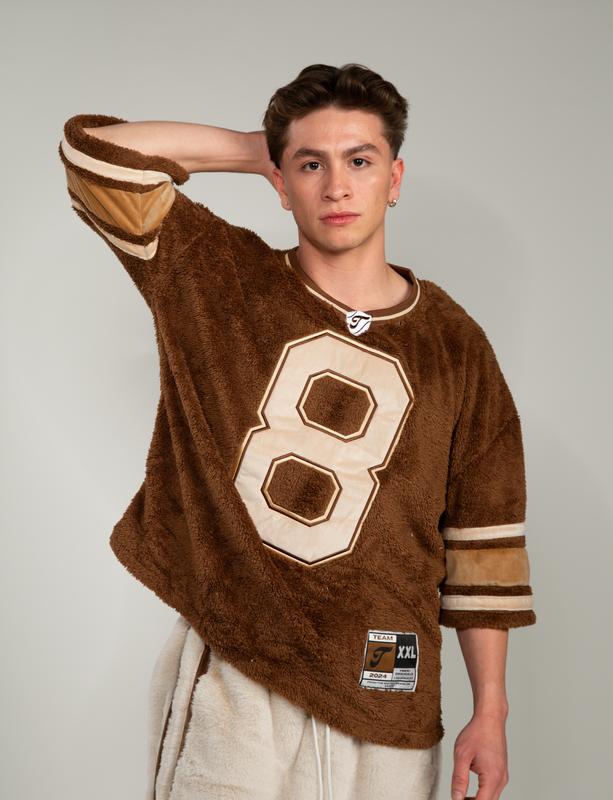 Fluffy Football Jersey - Teddy, Fur, Fuzzy, Soft, Cozy, Unisex