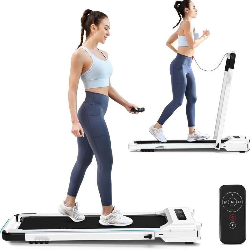 Redliro Under Desk Treadmill 2 in 1 Walking Pad, Portable, Folding, Electric, Motorized, Walking and Jogging Machine with Remote Control for Home and Office Workout