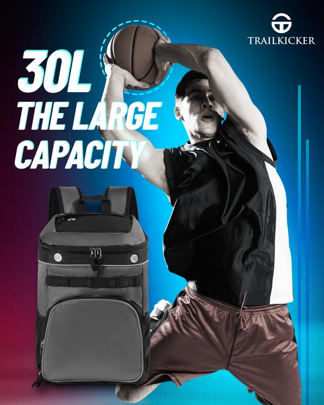 Soccer Bag, Soccer Backpack with Ball Compartment for Men and Women Fit Basketball Volleyball, Large Capacity Sports Equipment Bags Gift Gym Outdoor Camping