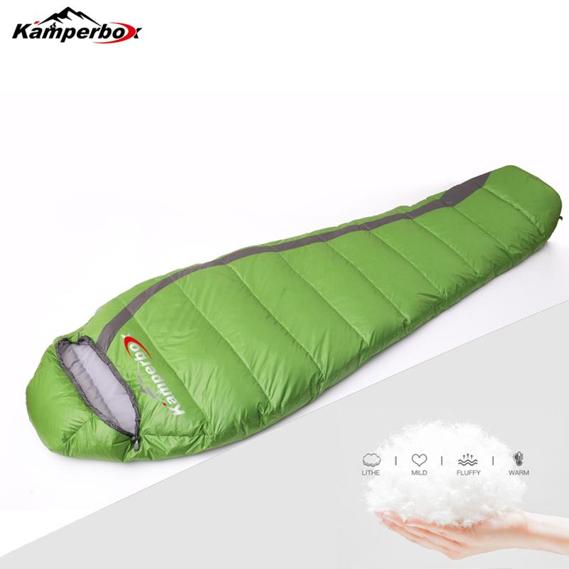 Kamperbox Cozy300 Down Sleeping Bag Ultra Light Sleeping Bag Winter Sleeping Bag Camping Equipment Light Sleeping Bag Camping