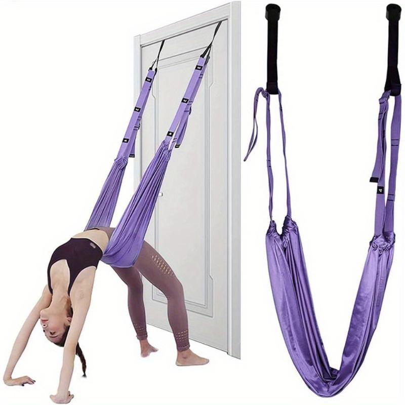 1pc Adjustable Aerial Yoga Strap, Yoga Swing Hammock for Stretching, Leg Pressing, Ballet, Dance, Gymnastics Training